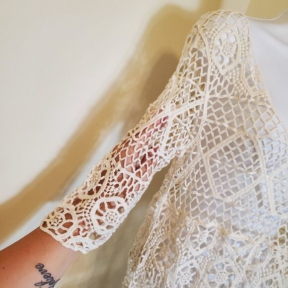 NEW Scoop Neck Woven Bathing Suit Beach Cover Up - Picture 4 of 11